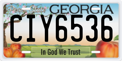 GA license plate CIY6536