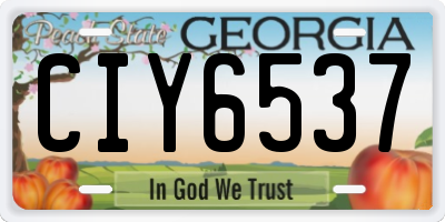 GA license plate CIY6537