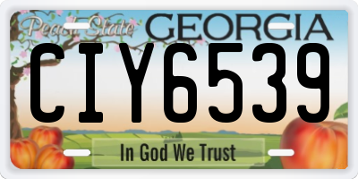 GA license plate CIY6539