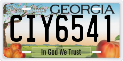 GA license plate CIY6541