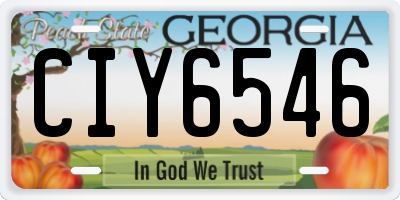 GA license plate CIY6546