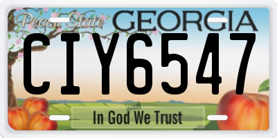 GA license plate CIY6547