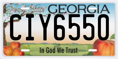 GA license plate CIY6550