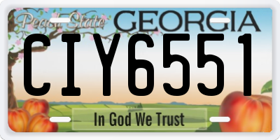 GA license plate CIY6551