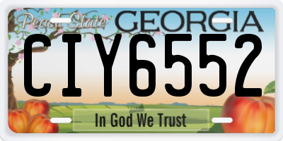 GA license plate CIY6552