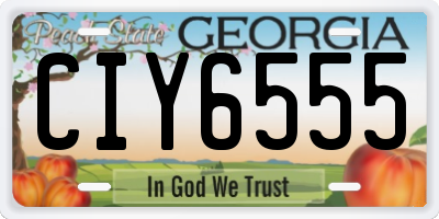 GA license plate CIY6555