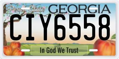 GA license plate CIY6558