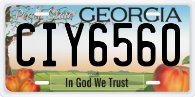 GA license plate CIY6560