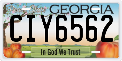 GA license plate CIY6562