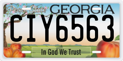 GA license plate CIY6563