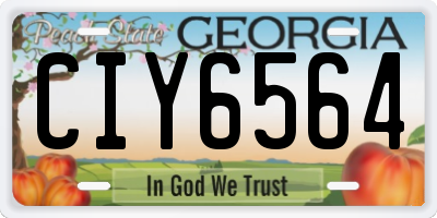 GA license plate CIY6564