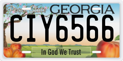 GA license plate CIY6566