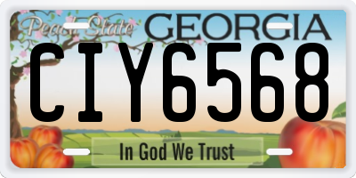 GA license plate CIY6568