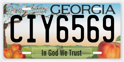 GA license plate CIY6569