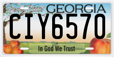 GA license plate CIY6570