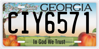 GA license plate CIY6571