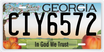 GA license plate CIY6572