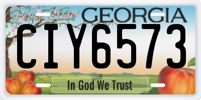 GA license plate CIY6573