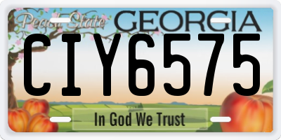 GA license plate CIY6575
