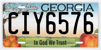 GA license plate CIY6576