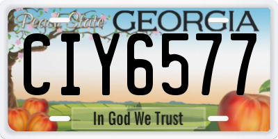 GA license plate CIY6577