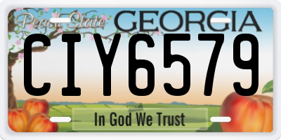 GA license plate CIY6579