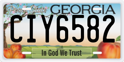 GA license plate CIY6582