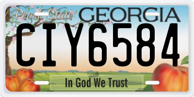 GA license plate CIY6584