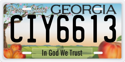 GA license plate CIY6613