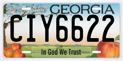 GA license plate CIY6622