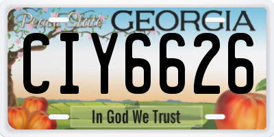 GA license plate CIY6626