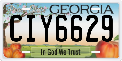 GA license plate CIY6629