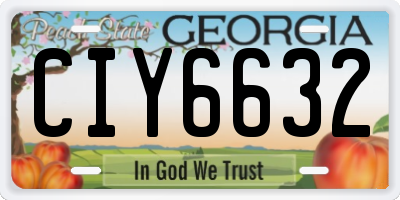GA license plate CIY6632