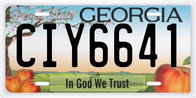 GA license plate CIY6641
