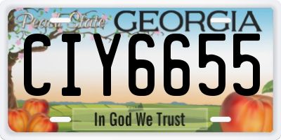 GA license plate CIY6655