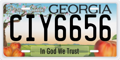 GA license plate CIY6656