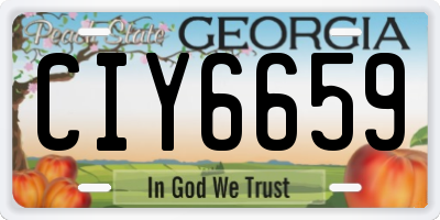 GA license plate CIY6659