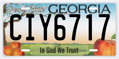GA license plate CIY6717