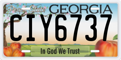 GA license plate CIY6737