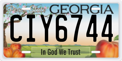 GA license plate CIY6744
