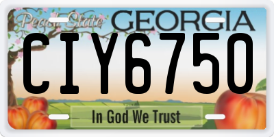 GA license plate CIY6750