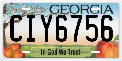 GA license plate CIY6756