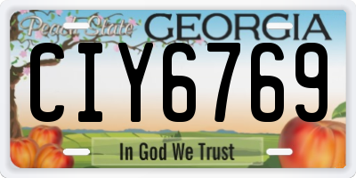 GA license plate CIY6769