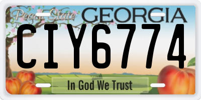 GA license plate CIY6774