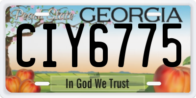 GA license plate CIY6775