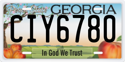 GA license plate CIY6780