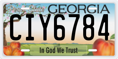 GA license plate CIY6784