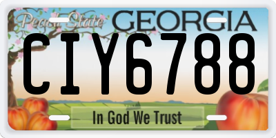 GA license plate CIY6788