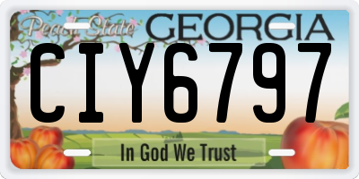 GA license plate CIY6797