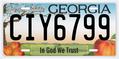 GA license plate CIY6799